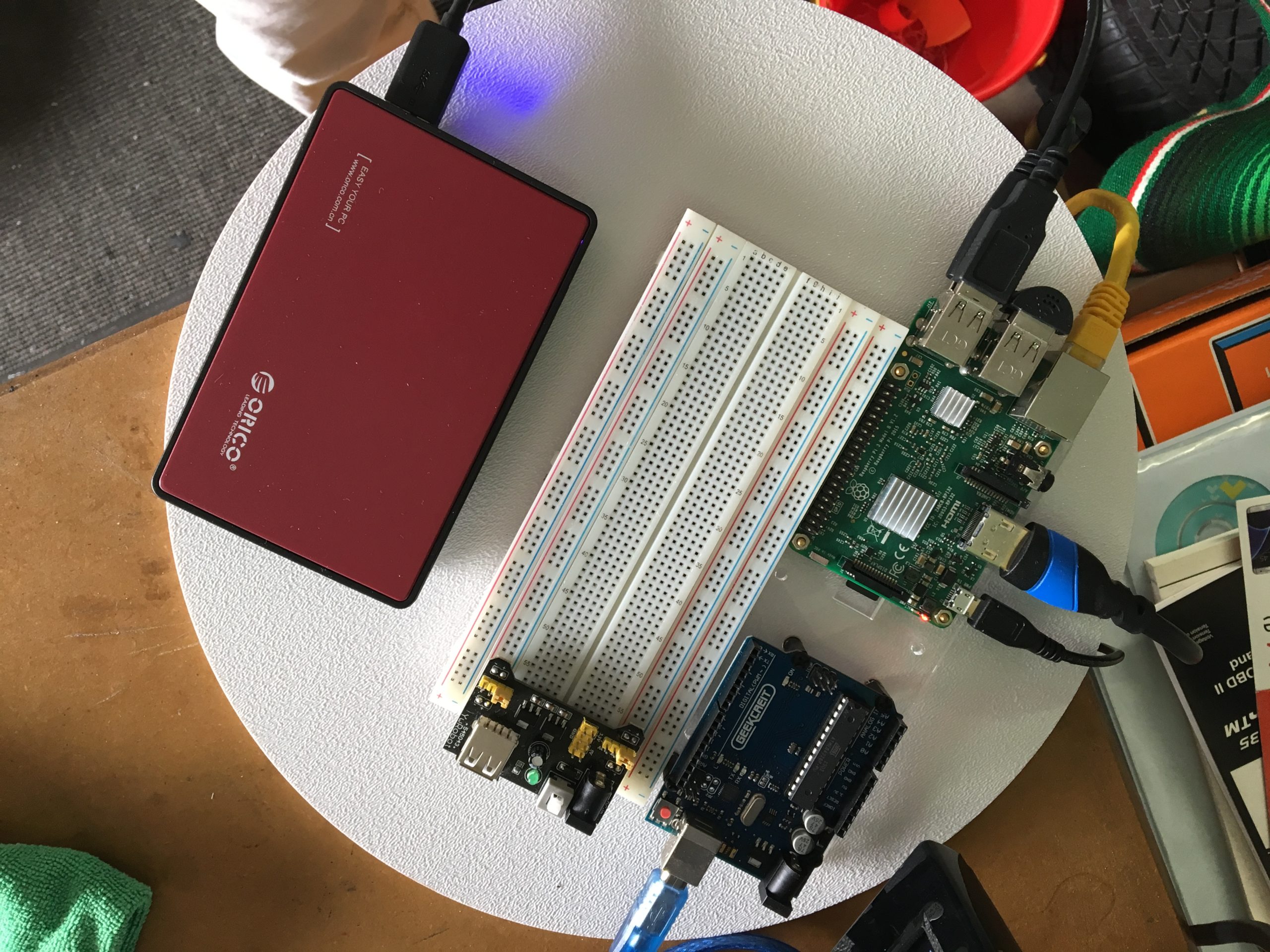 Pi, Uno, SSD and Prototype Board